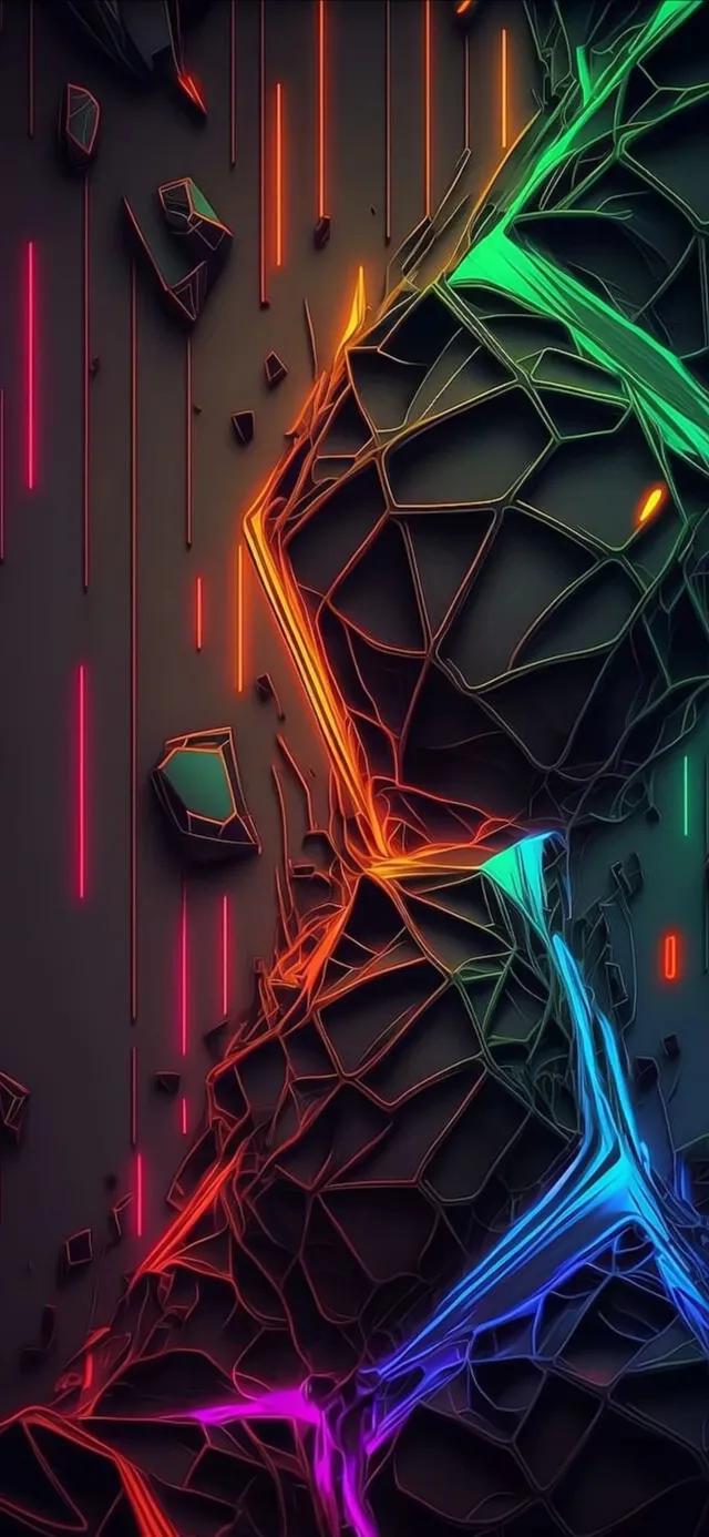 鲜艳色彩拼图手机壁纸,色彩堆叠手机壁纸