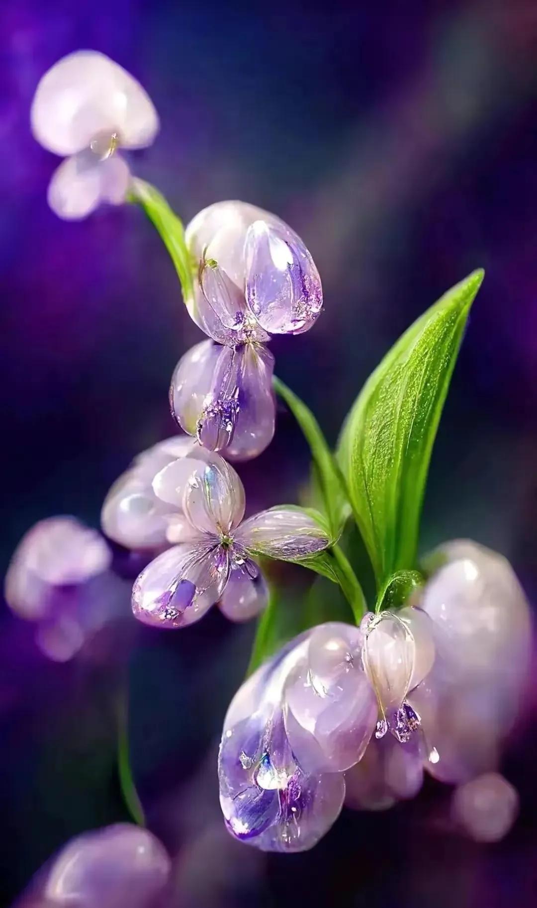 晶莹剔透的水晶花,超美丽的水晶花图片