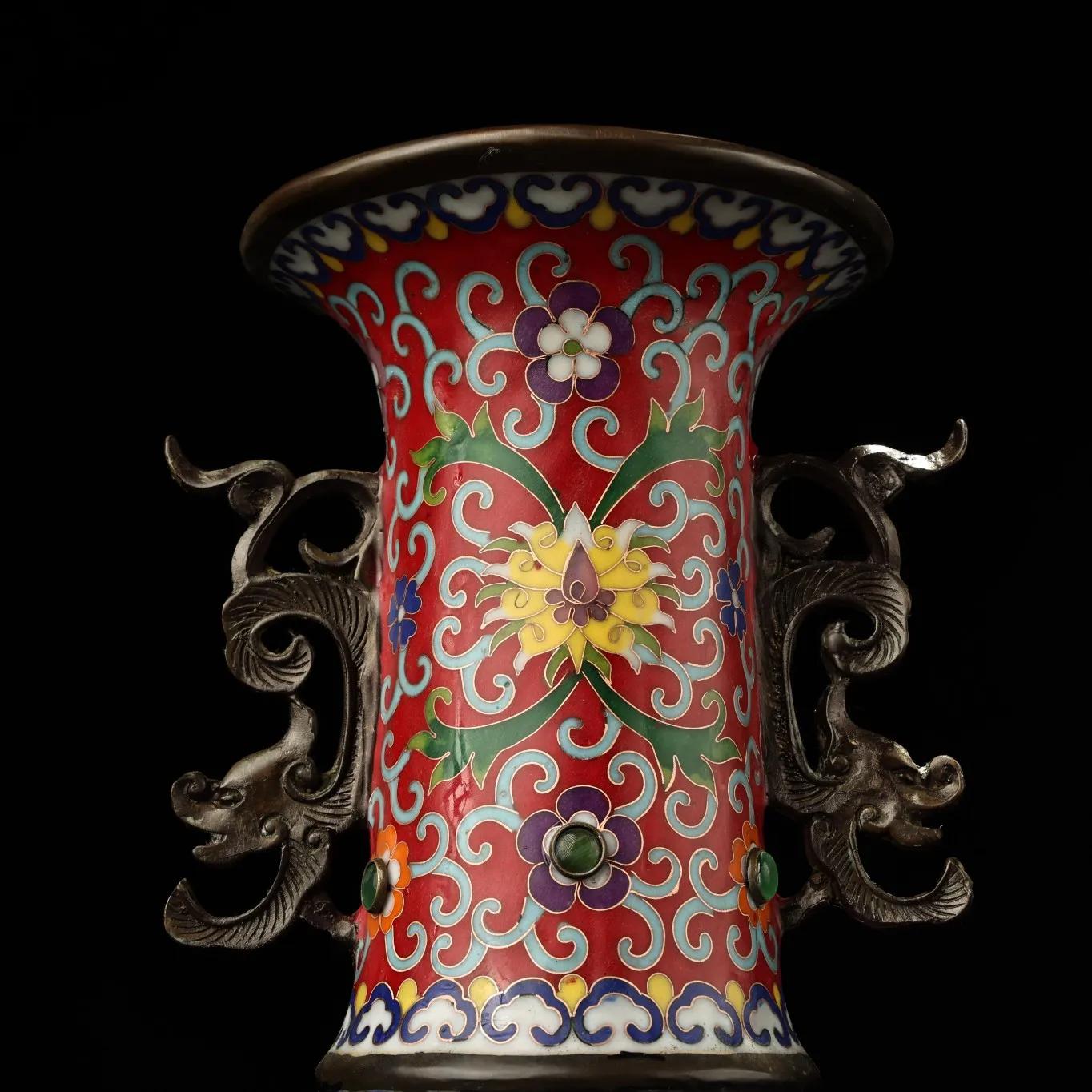 民国景泰蓝掐丝珐琅花瓶图片,景泰蓝掐丝珐琅花瓶真品估价