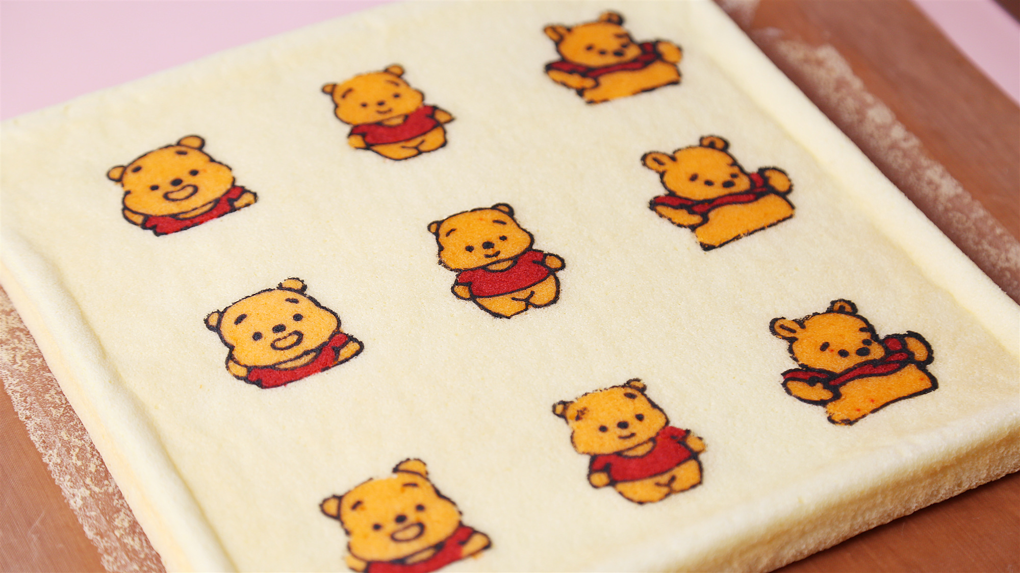 超可爱！！小熊维尼蛋糕卷，软萌好吃，入口即化