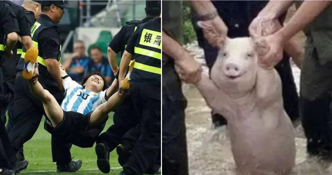 球迷冲进球场拥抱梅西跑了多少米,球迷冲进场内拥抱梅西全过程