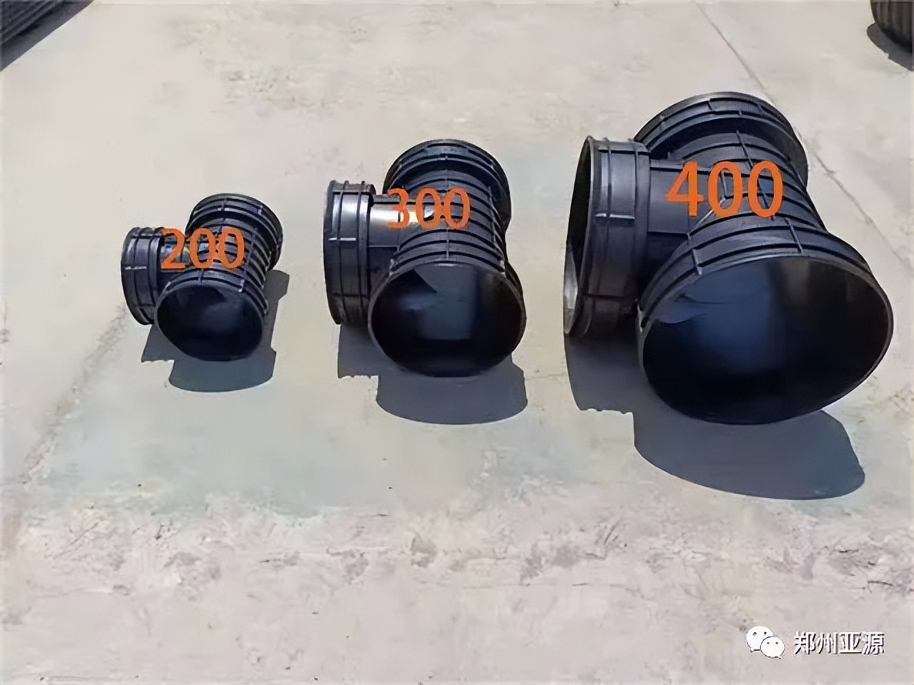 郑州帕利尔塑料检查井厂家统计的双壁波纹管配件大集合型号来了