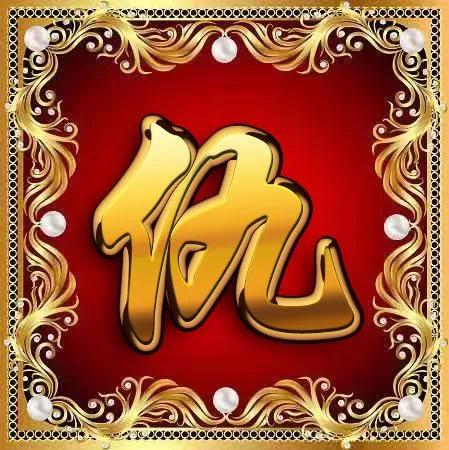 姓氏金属头像大全,圆形红色凸字体精美姓氏微信头像