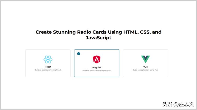 七爪源码:使用HTML、CSS和JavaScript创建令人惊叹的单选卡