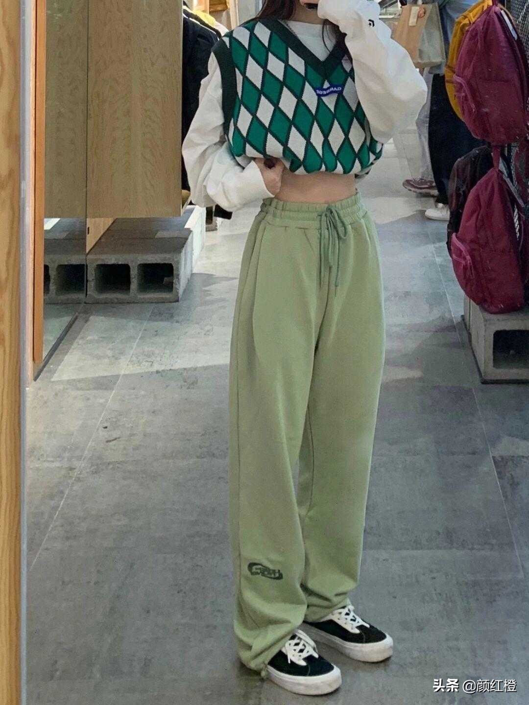 马卡龙色系西装阔腿裤,马卡龙夏季薄款阔腿裤
