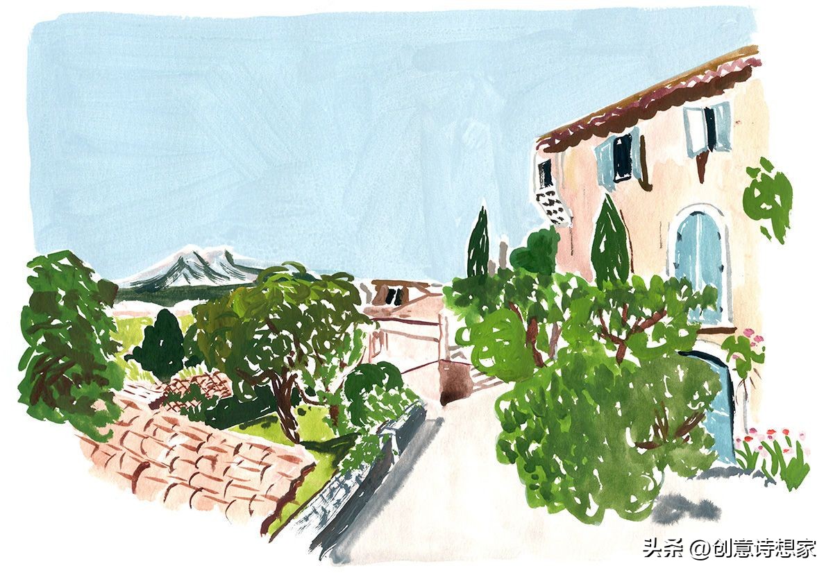 国外风景艺术插画,治愈性风景插画教程零基础1000集