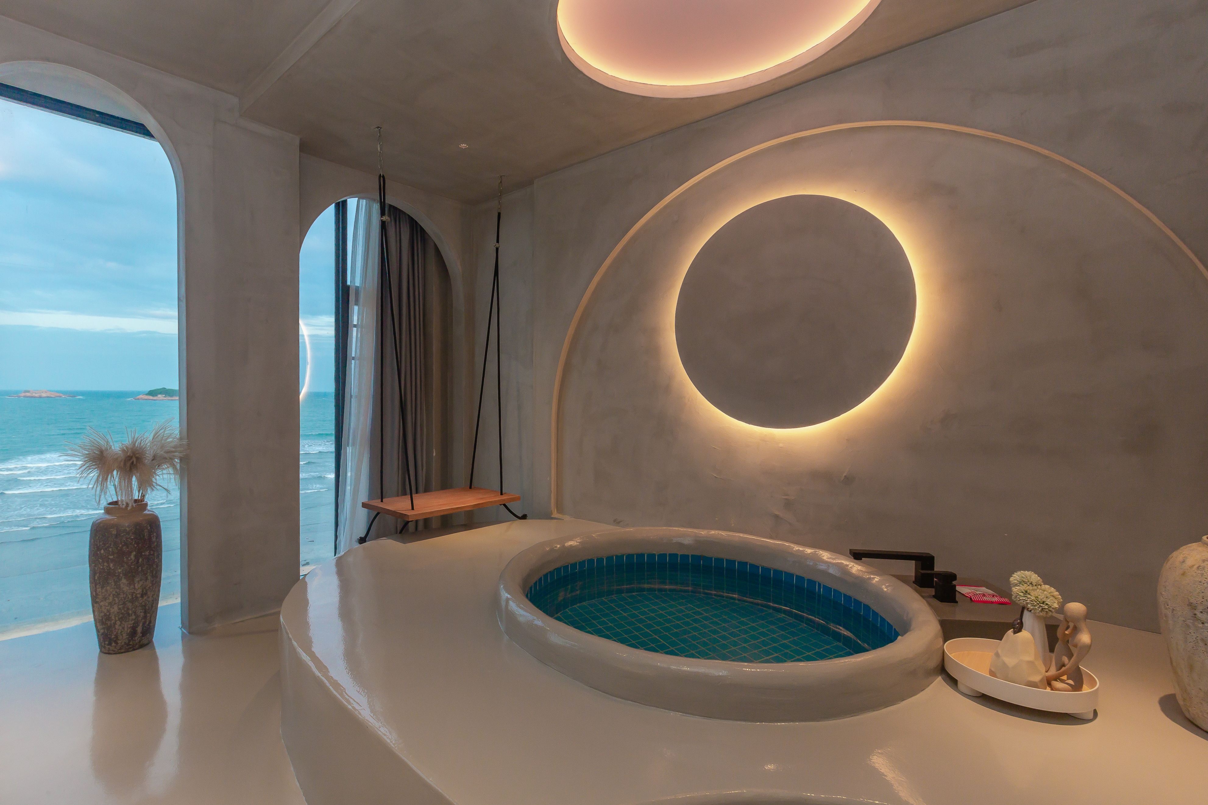 双月湾带私家泡池的温泉酒店,双月湾海景带泡池客栈推荐