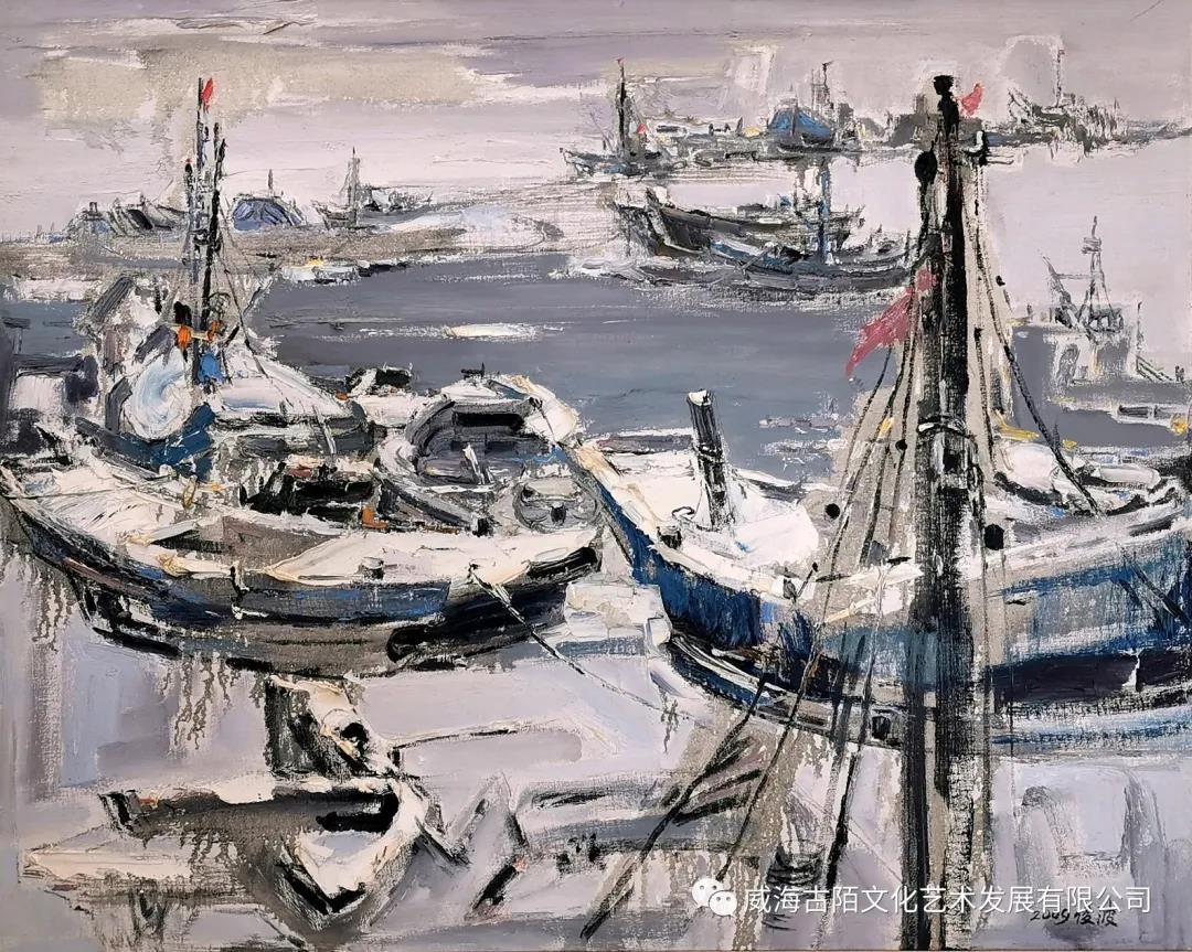 快雪时晴赵孟頫题跋,夏俊波油画