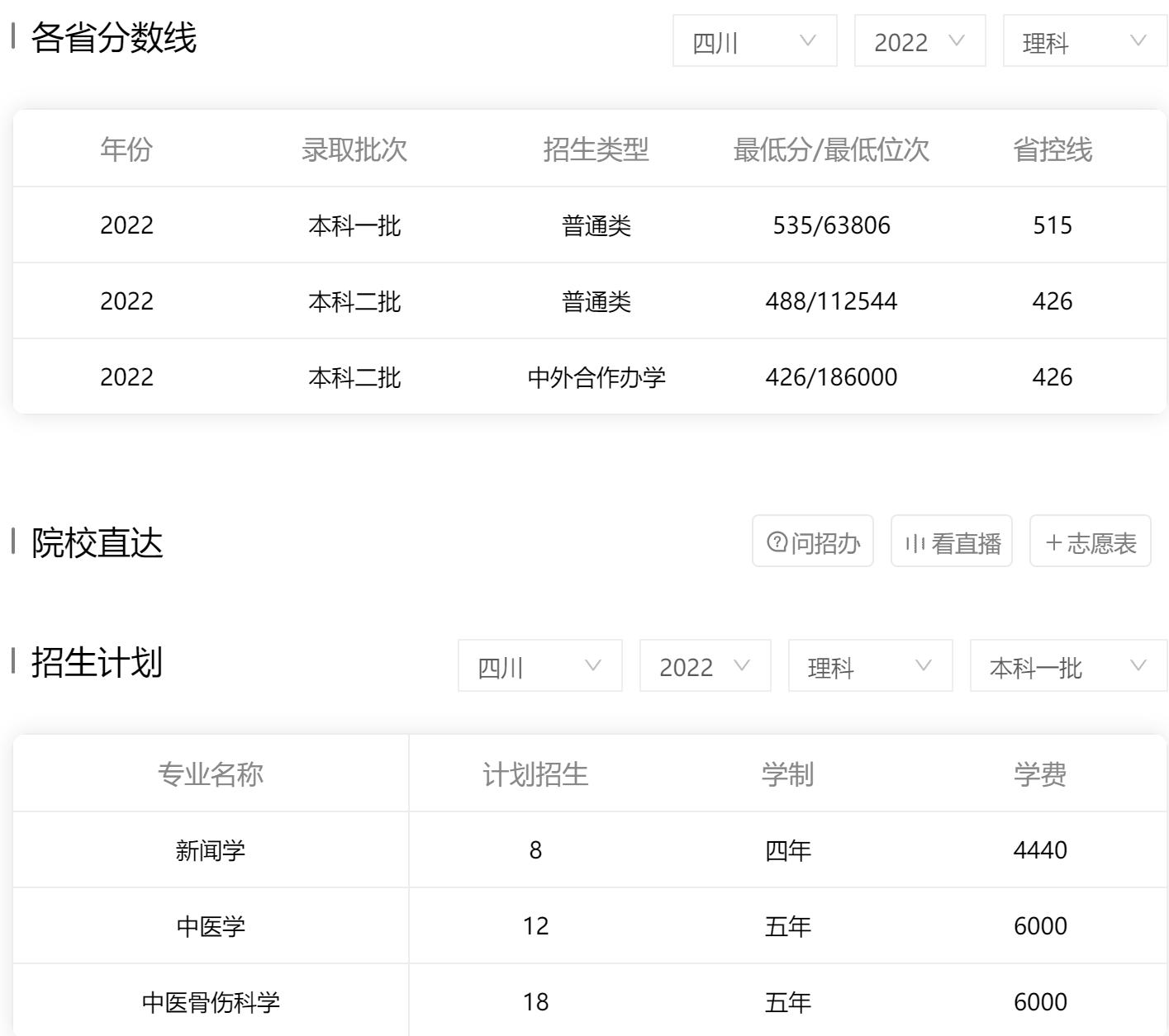 成都体育学院、四川音乐学院：都有80年以上校史，还有普通类专业