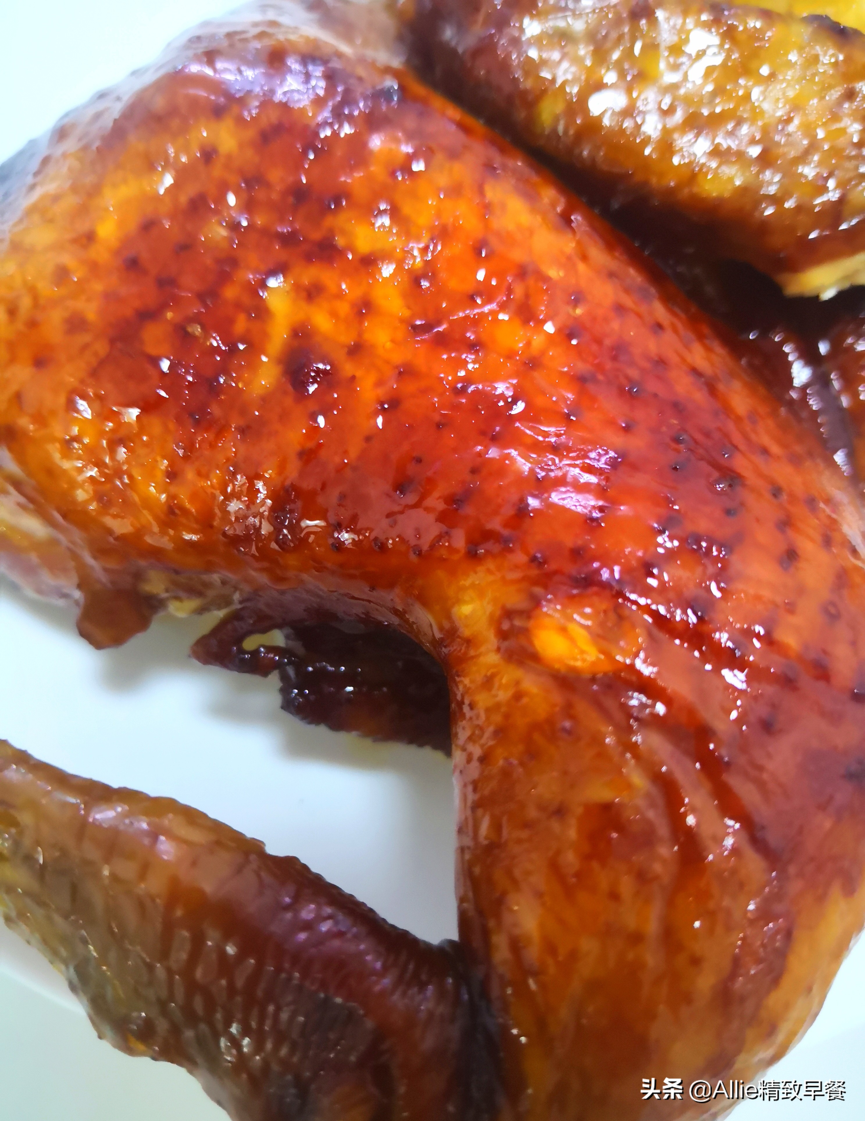 脆皮烤鸡做法烤箱教程,在家就能做的爆汁脆皮烤鸡