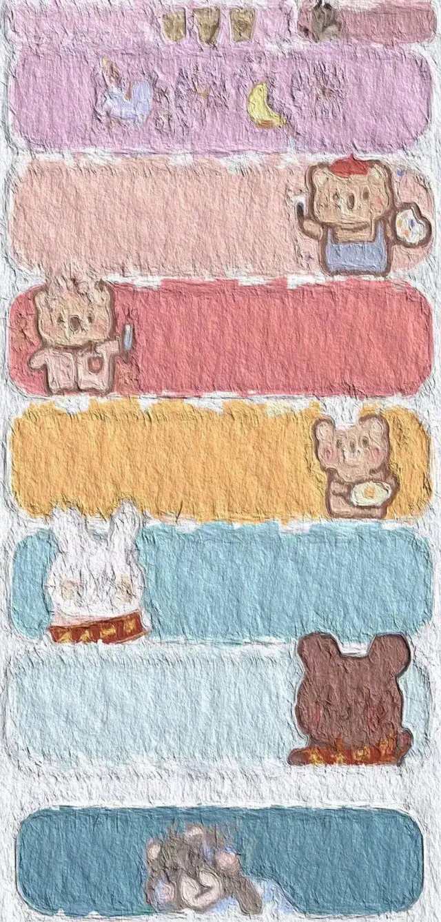 ipad卡通壁纸油画质感,油画壁纸卡通动物