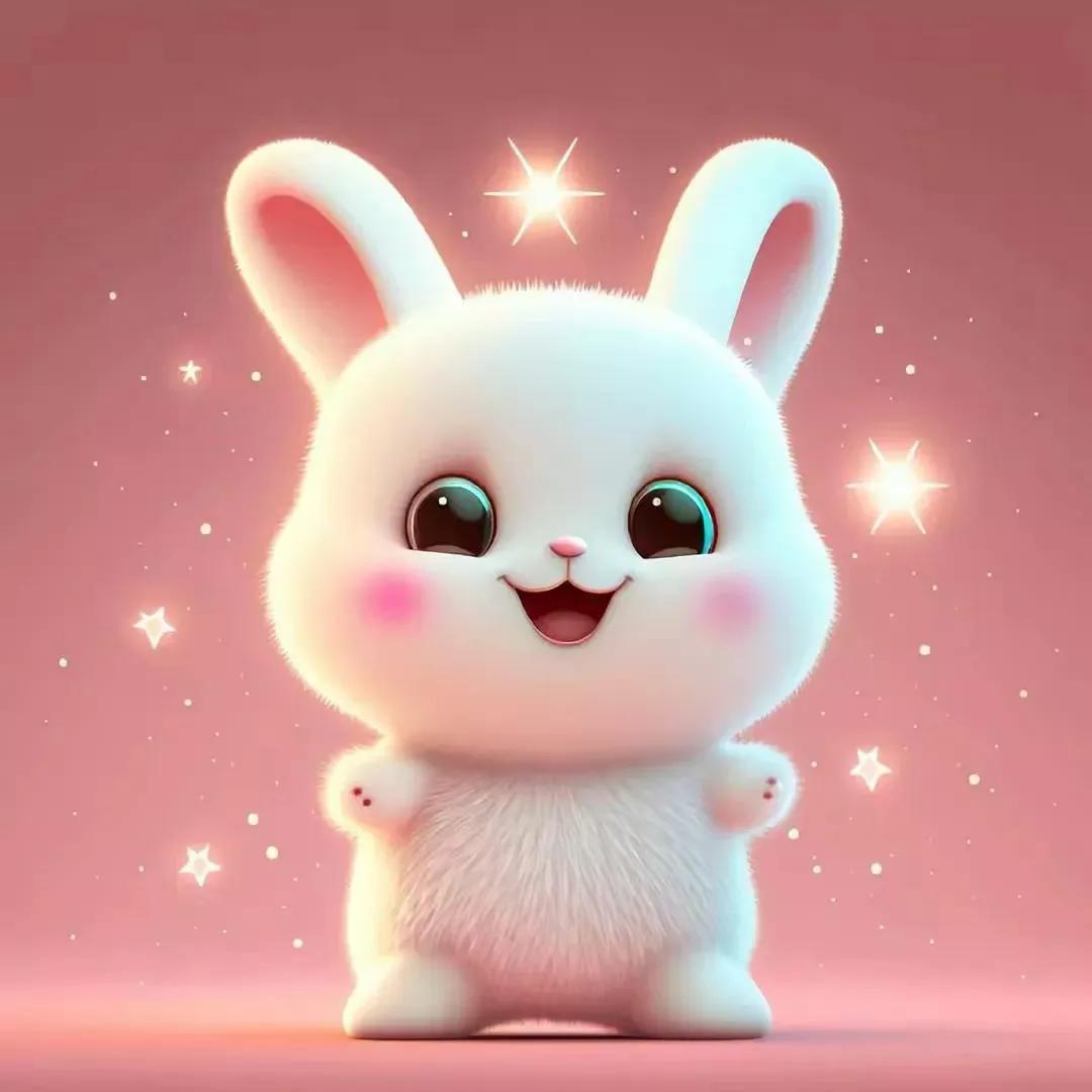 一组开心的萌兔送给大家请欣赏