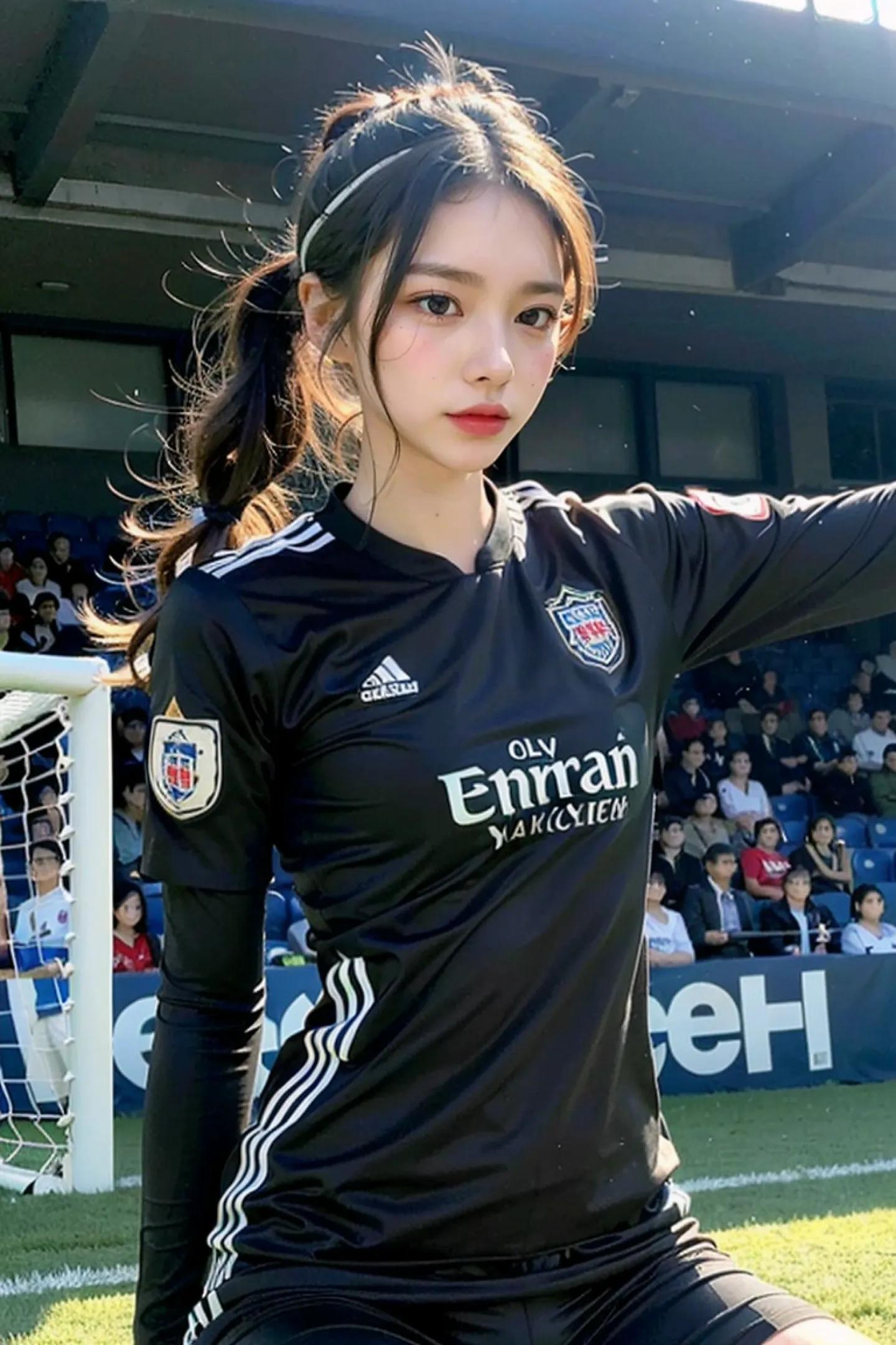 足球场上最美的女孩,足球场上挥洒汗水的少年