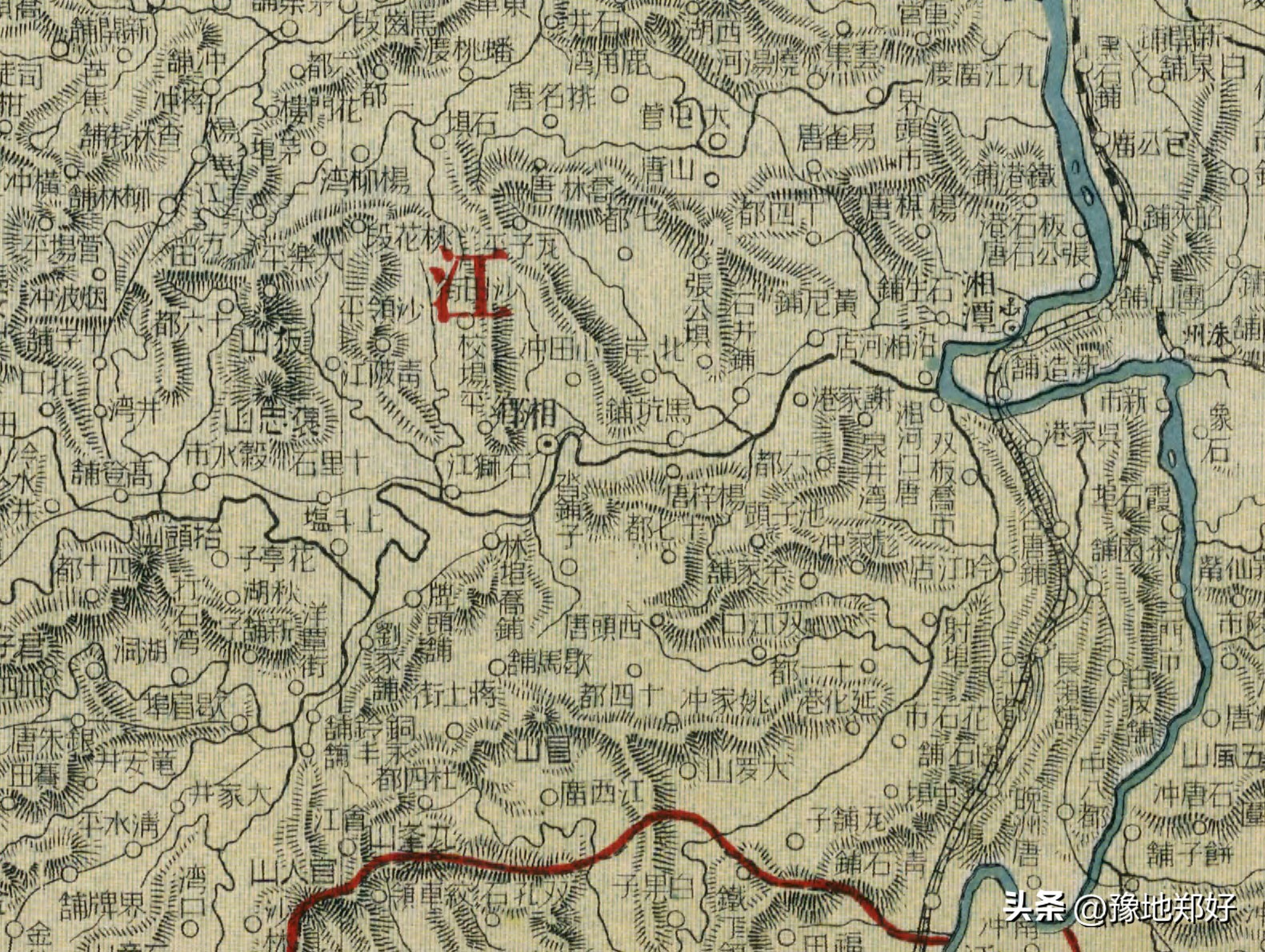 湖南历史地图全图,湖南省民国老地图