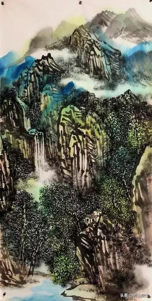 集名家精品山水画70幅欣赏,陈学良山水画精品欣赏40幅