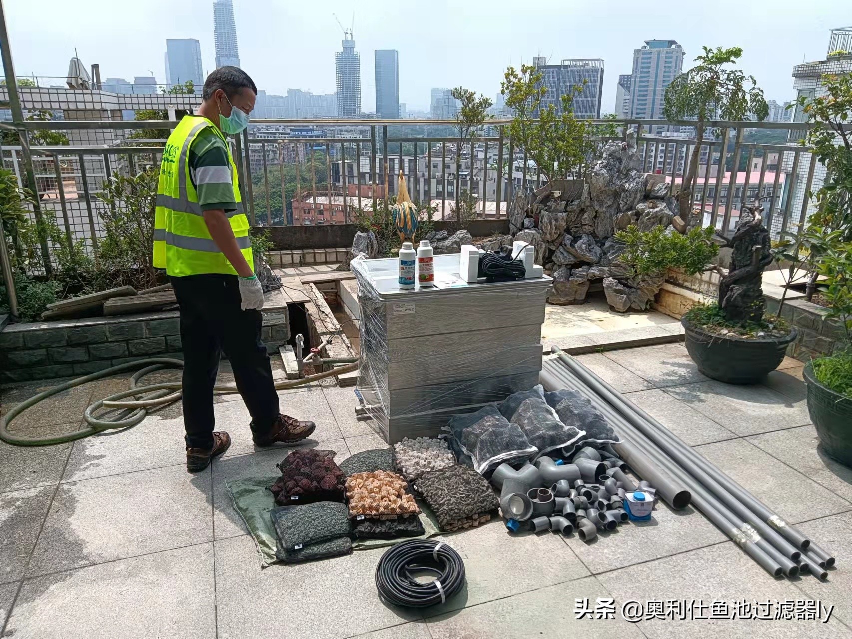 锦鲤鱼池智能水净化系统,南通锦鲤鱼池水净化