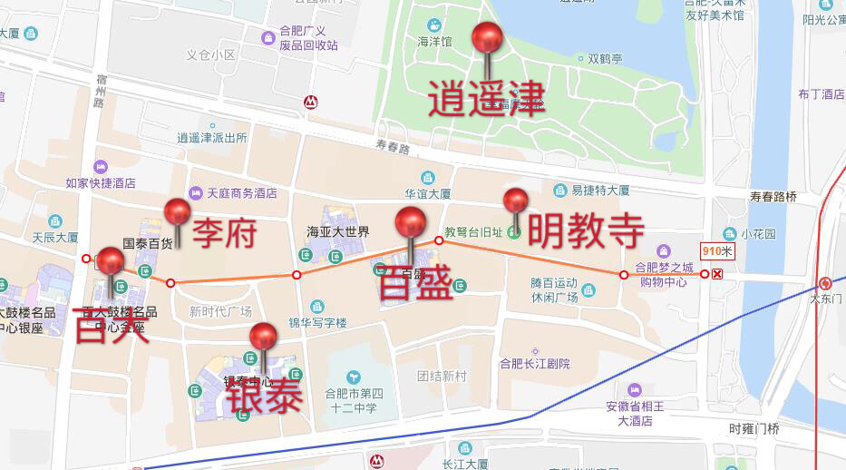 合肥淮河路步行街入口处,合肥淮河路步行街裸眼3d位置