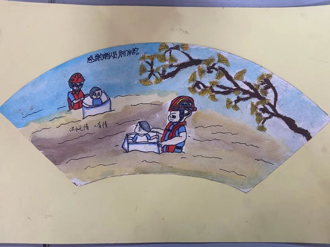 绘画展示作品幼儿园,小朋友眼中的消防事迹绘画