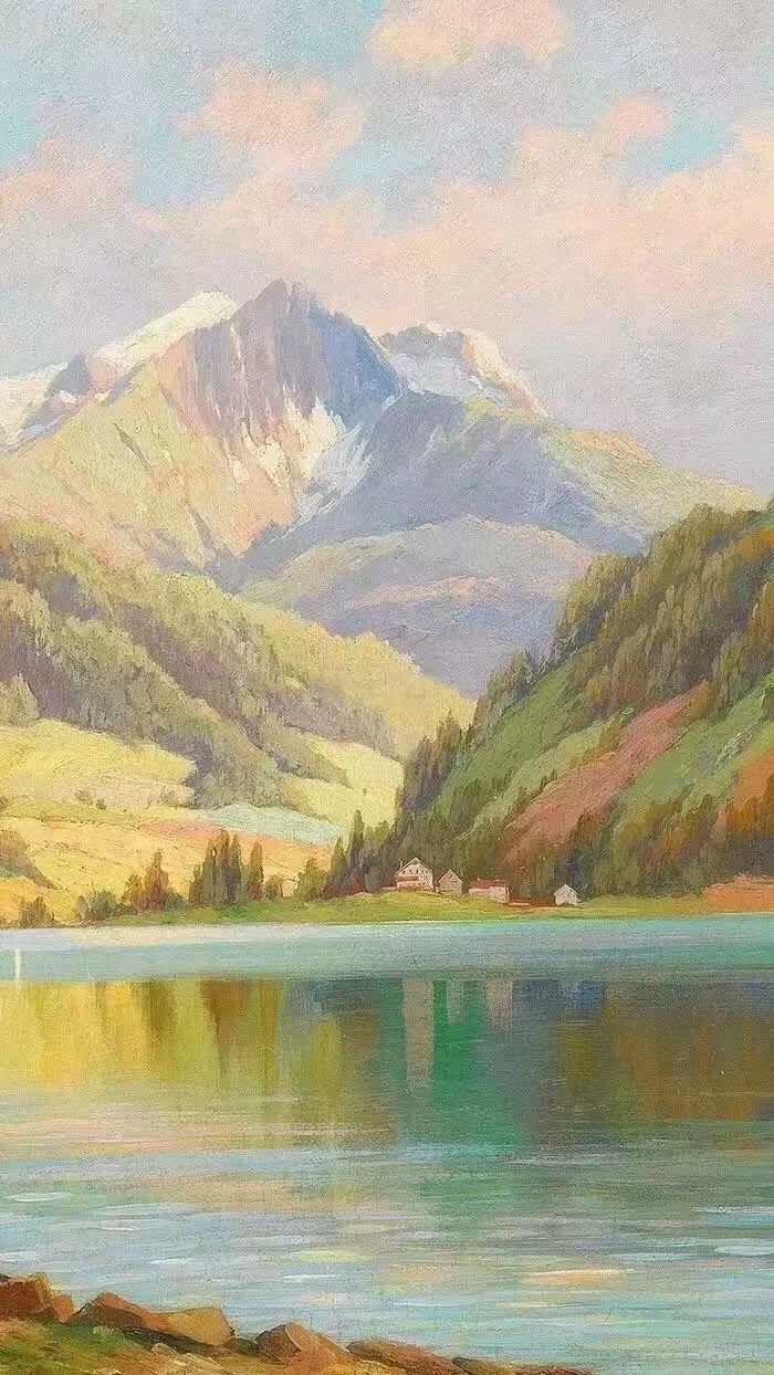 图片壁纸油画风景,高清壁纸全屏无水印油画