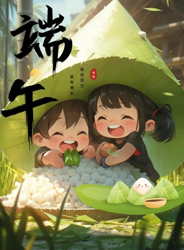 端午节绘画中国风海报,端午节海报手绘图片大全无字