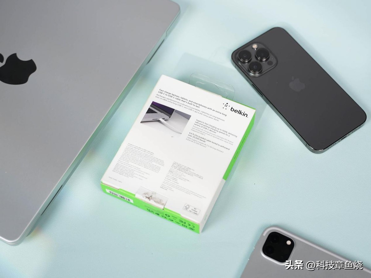 mac充电线原装快充,苹果充电线用贝尔金