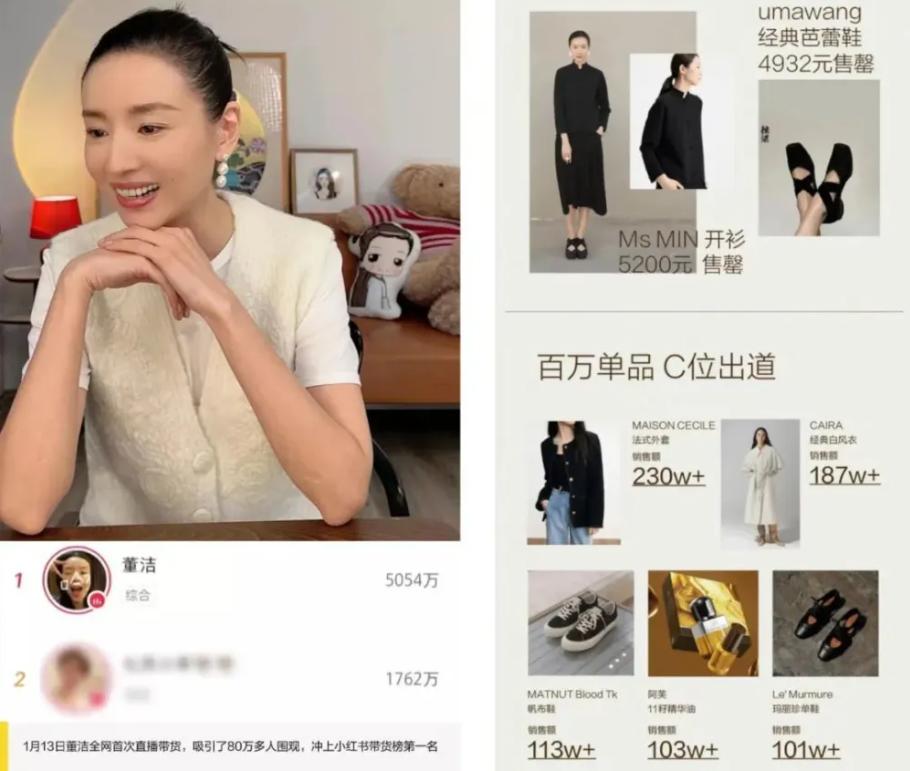 “董洁带货”单场超3000万，“小红书一姐”能否撑起商业化大旗？