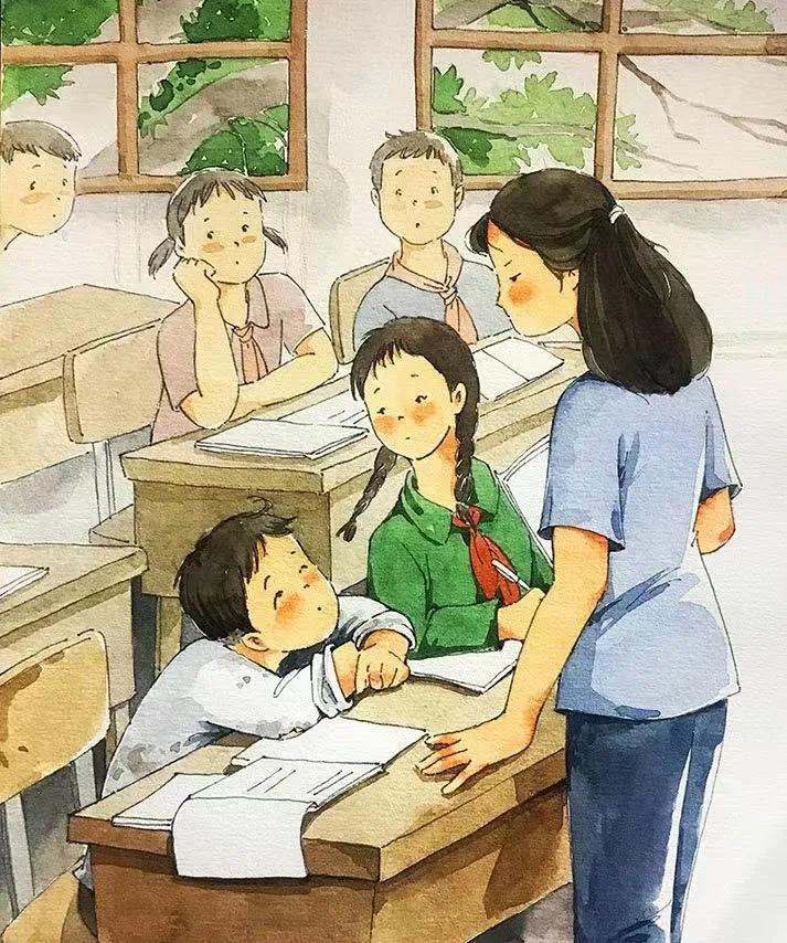 网友画的教材封面,网友画的小学教材插画对比图