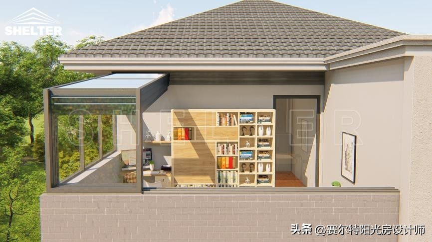 阳光房电动手动一体遮阳帘,手动推拉阳光房价格