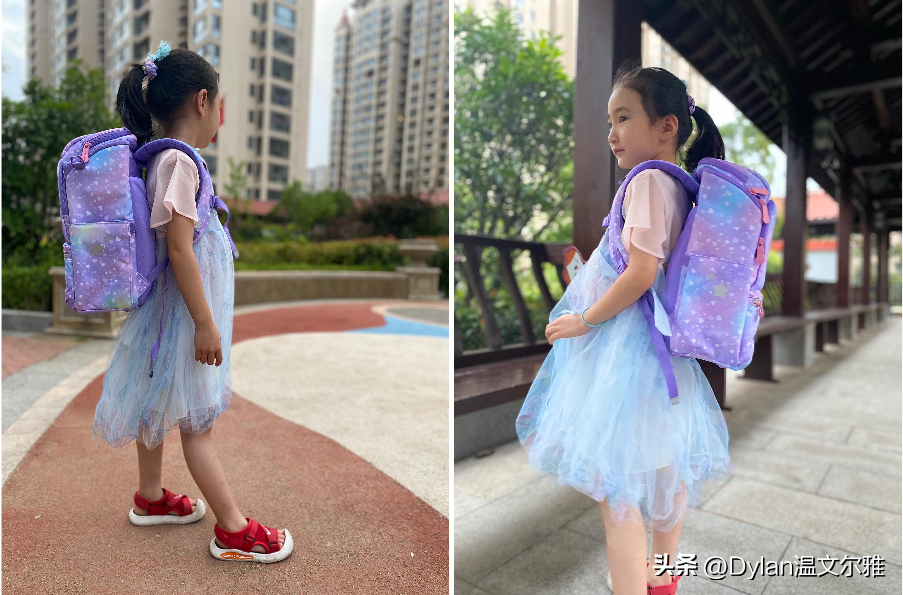 孩子开学必备的书包,小小肩膀大大的书包