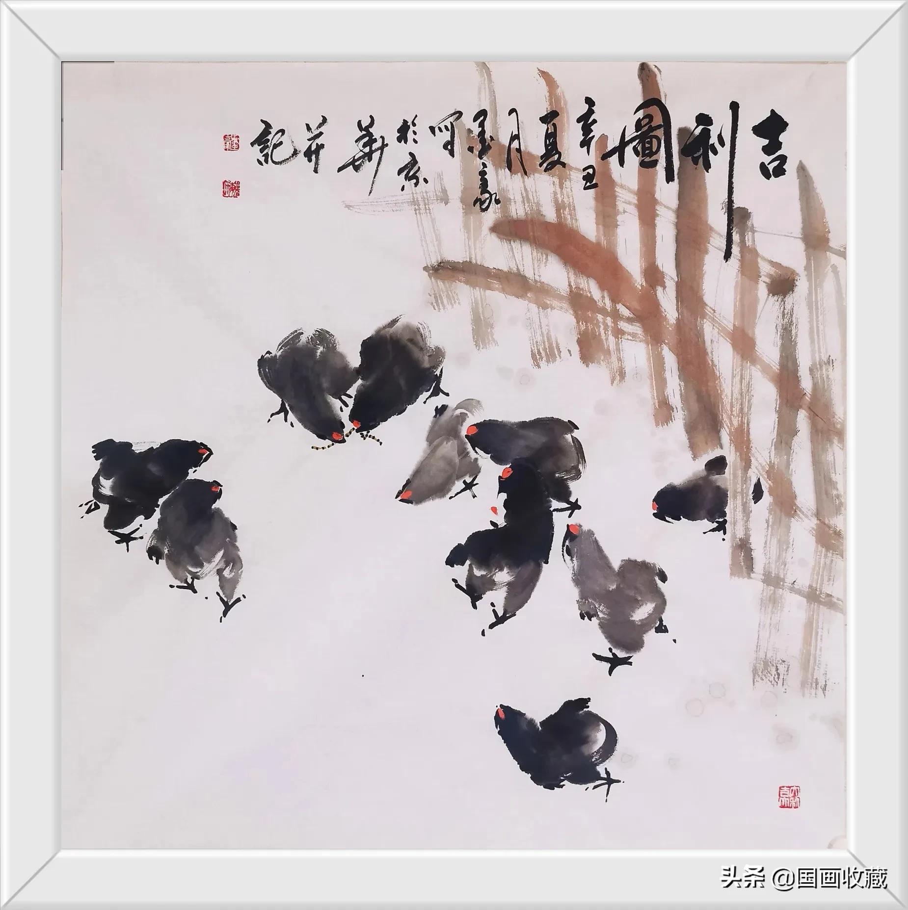 墨豪画鸡高清大图,墨豪画鸡创意作品