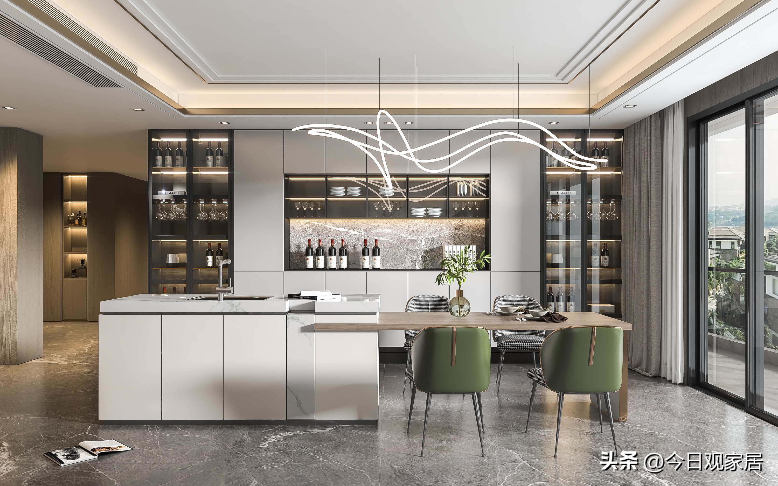 餐厅大圆桌桌面布置创意图片,特色餐厅设计风格大全