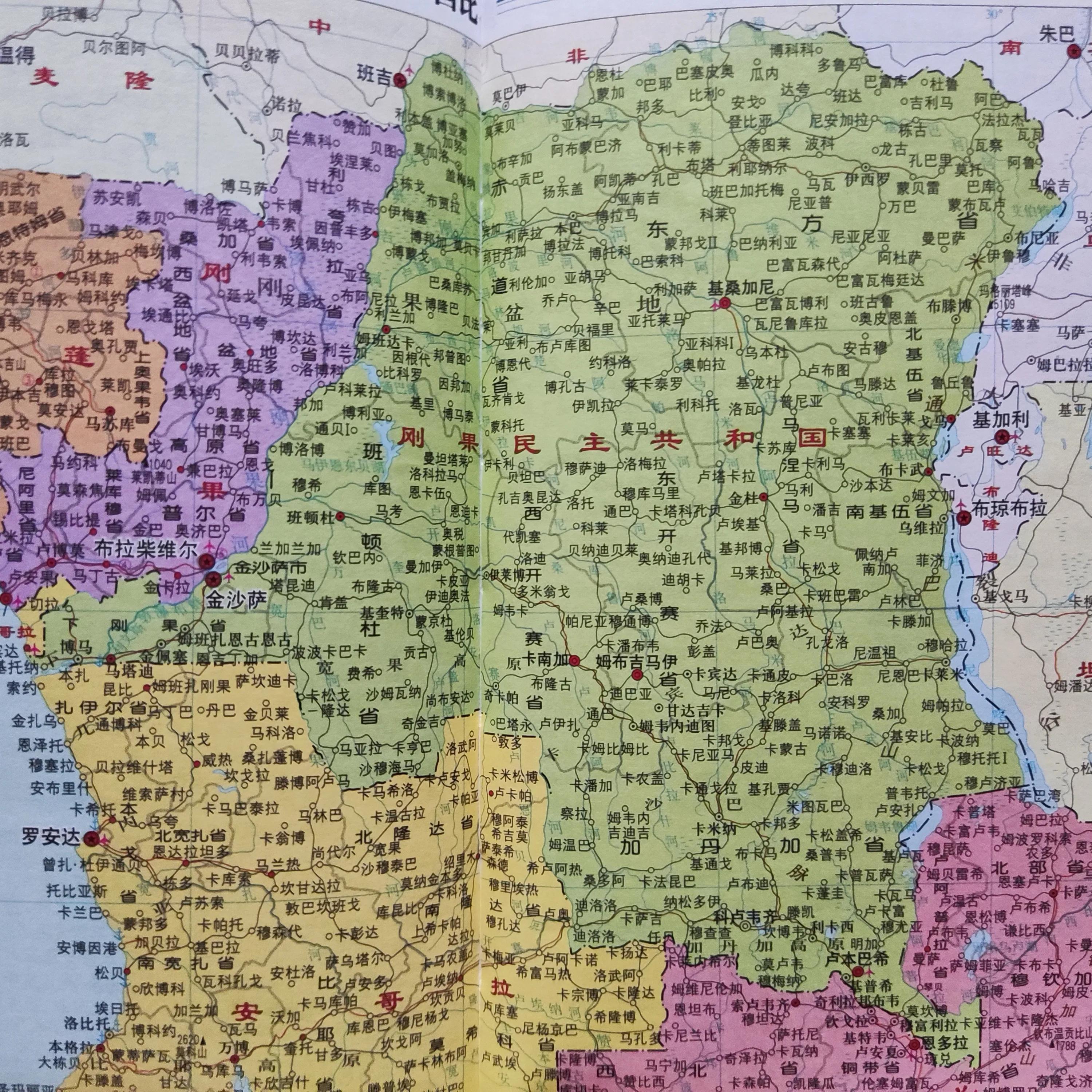 刚果金中文地图,刚果布和刚果金地图