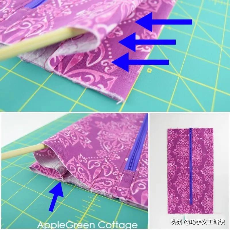 两块布制作的收纳袋,两块长方形布怎么做一个收纳袋