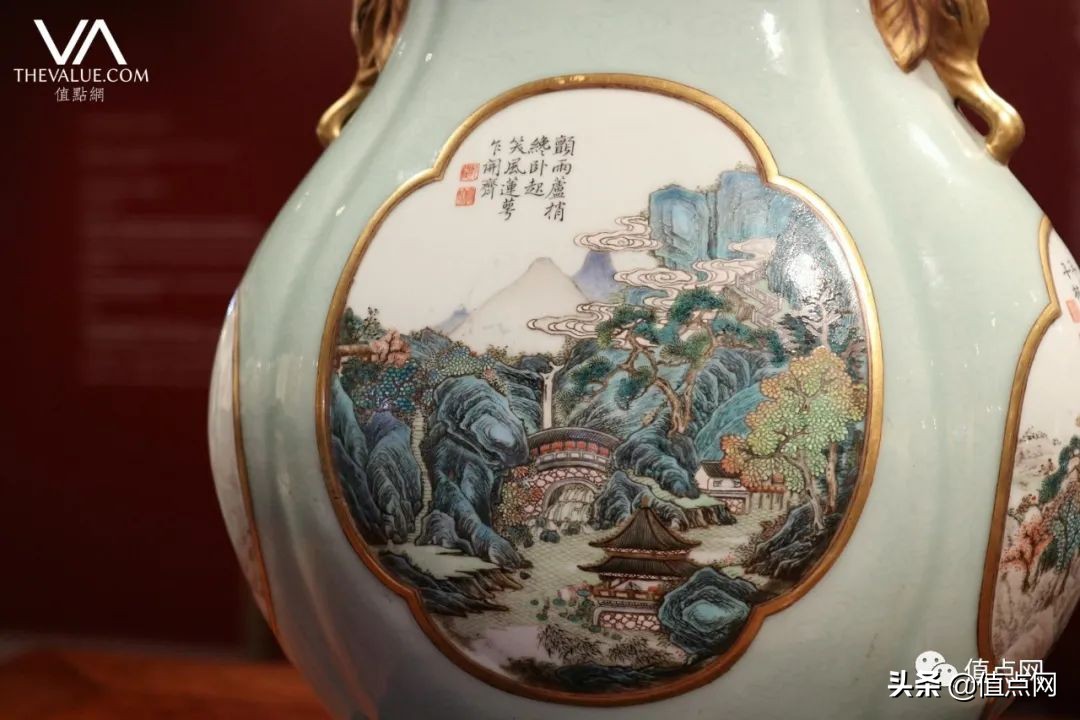 乾隆官窑精品瓷器一对,乾隆御制的珐琅彩八仙过海拍卖价