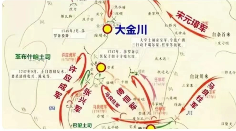 清朝大小金川战役的历史事件,大小金川之战清朝动用了多少兵力