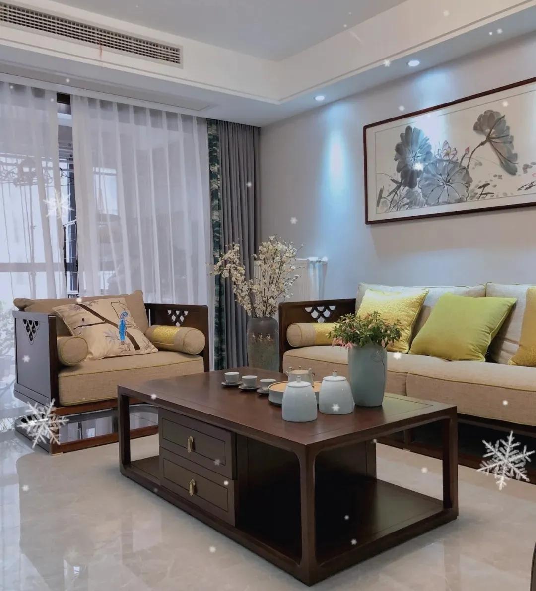 新中式风格装修120平米左右的房子,大平层新中式200-300平装修效果图