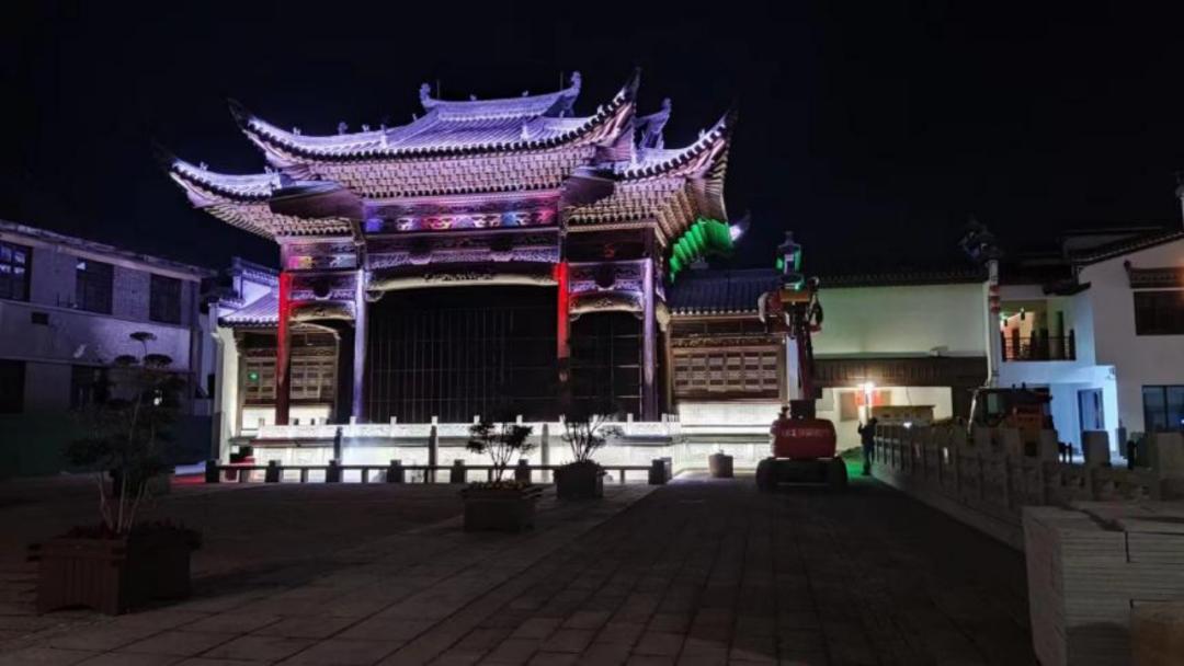 黄山风景屯溪老街,夜游黄山屯溪老街一角