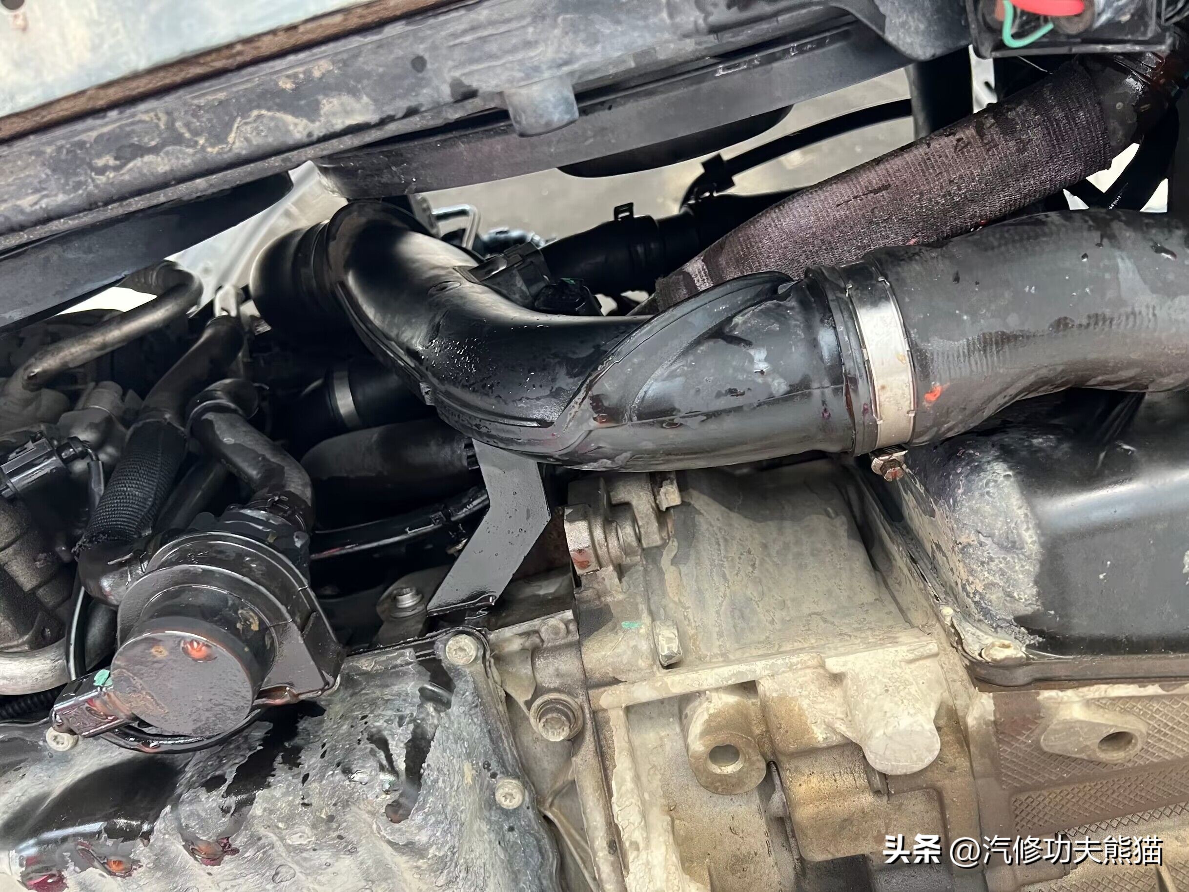 大众迈腾发动机漏油漏水吗,迈腾b72.0t发动机侧面漏油
