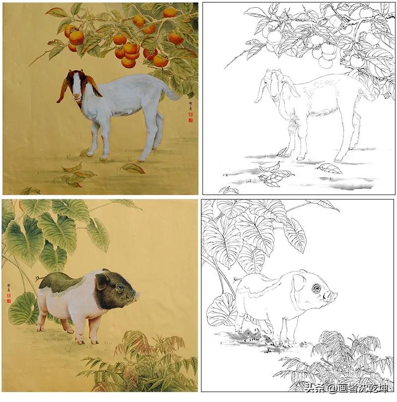 十二生肖工笔画入门教程步骤图,工笔画白描临摹八十七神仙卷