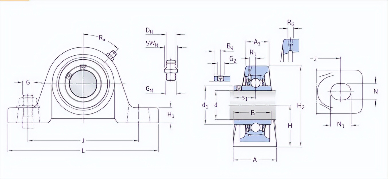 高精度外球面带座轴承,高端零类带座外球面轴承