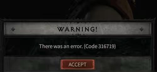 暗黑破坏神4错误代码316003,暗黑破坏神4错误代码395002