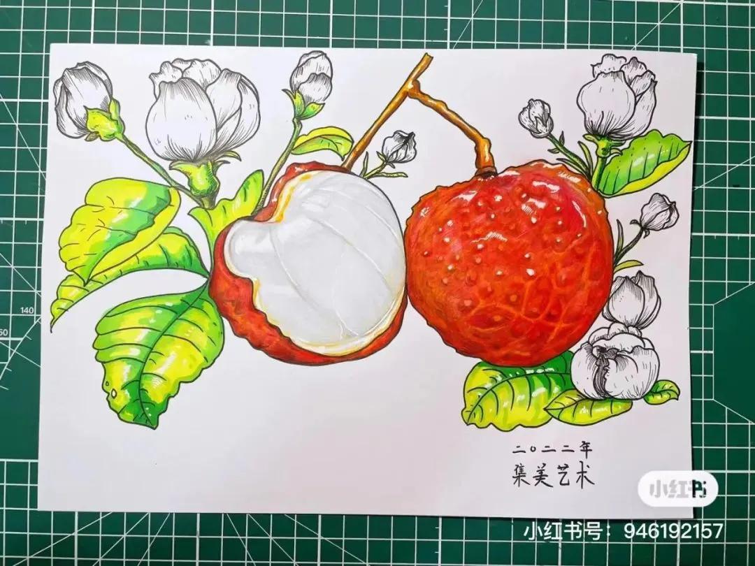 彩铅画出马克笔的效果,彩铅马克笔混合画