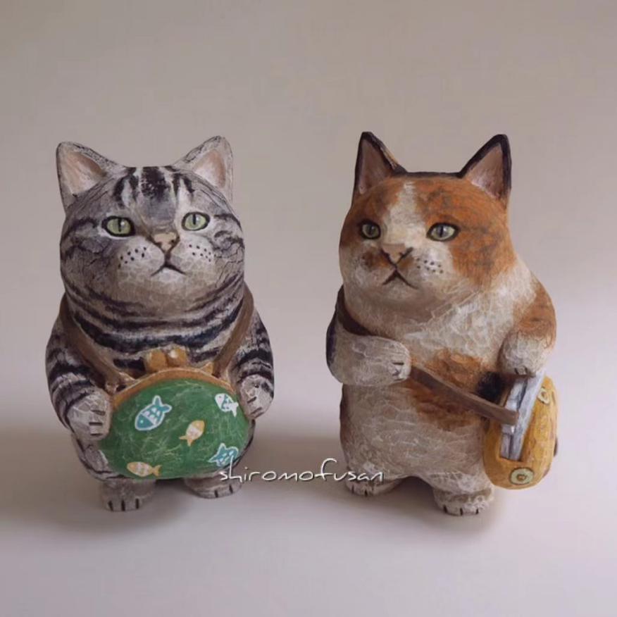 日本艺术家木雕猫,日本木雕猫艺术家
