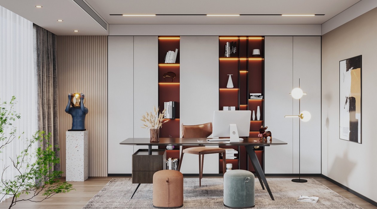 4个平方书房设计带床,40平书房设计图