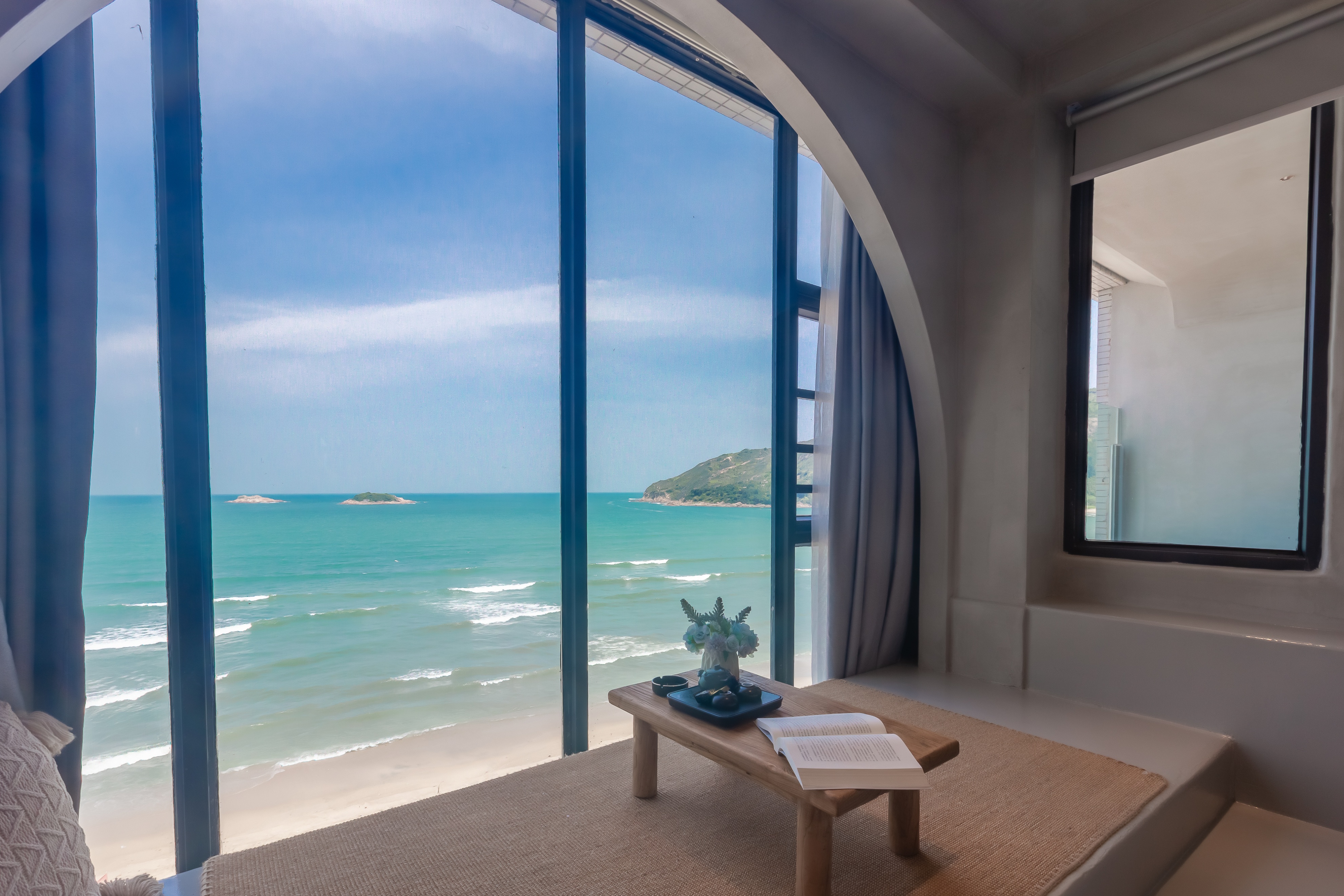 双月湾带私家泡池的温泉酒店,双月湾海景带泡池客栈推荐