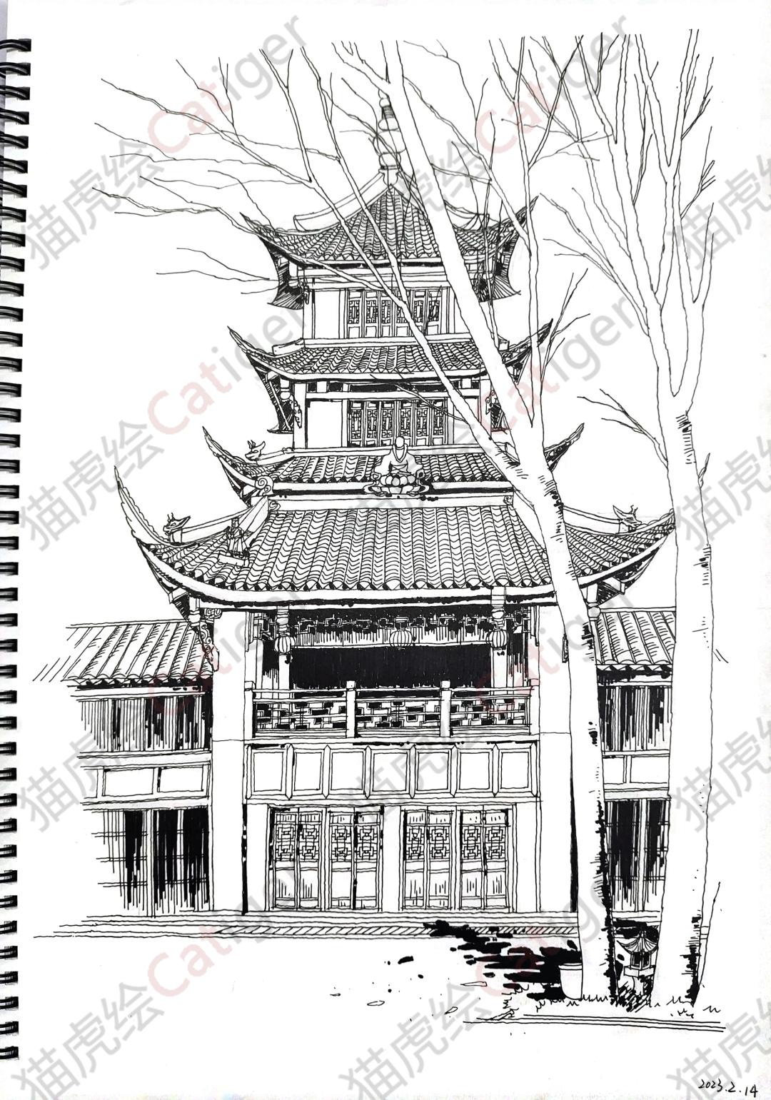 猫虎画,猫虎绘画