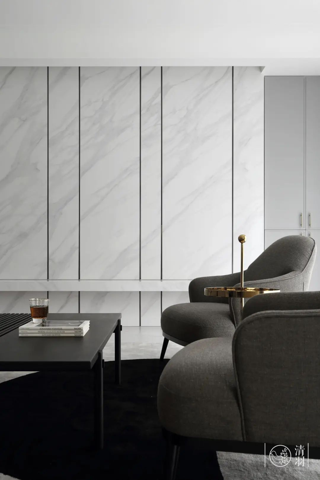 经典黑白灰的现代轻奢风,富有高级感的现代黑白灰