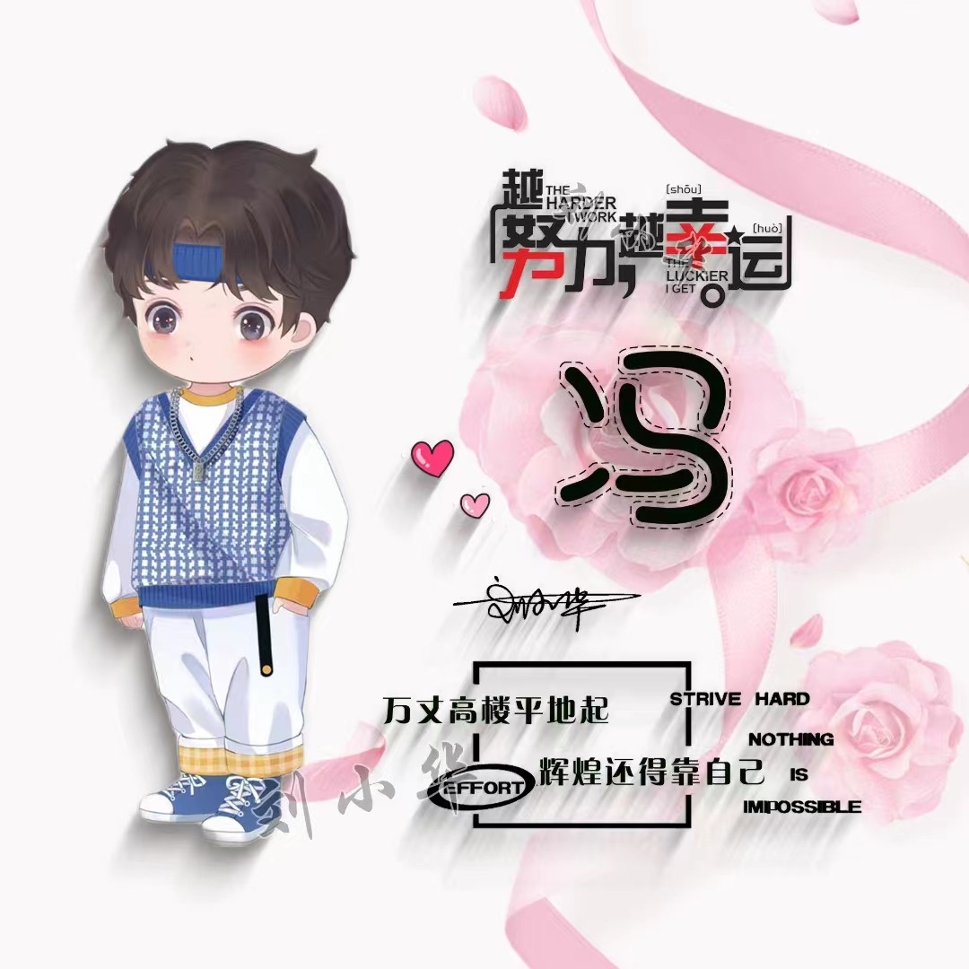 适合做微信、QQ头像，55张超赞情侣可爱签名头像，有你的姓氏吗？