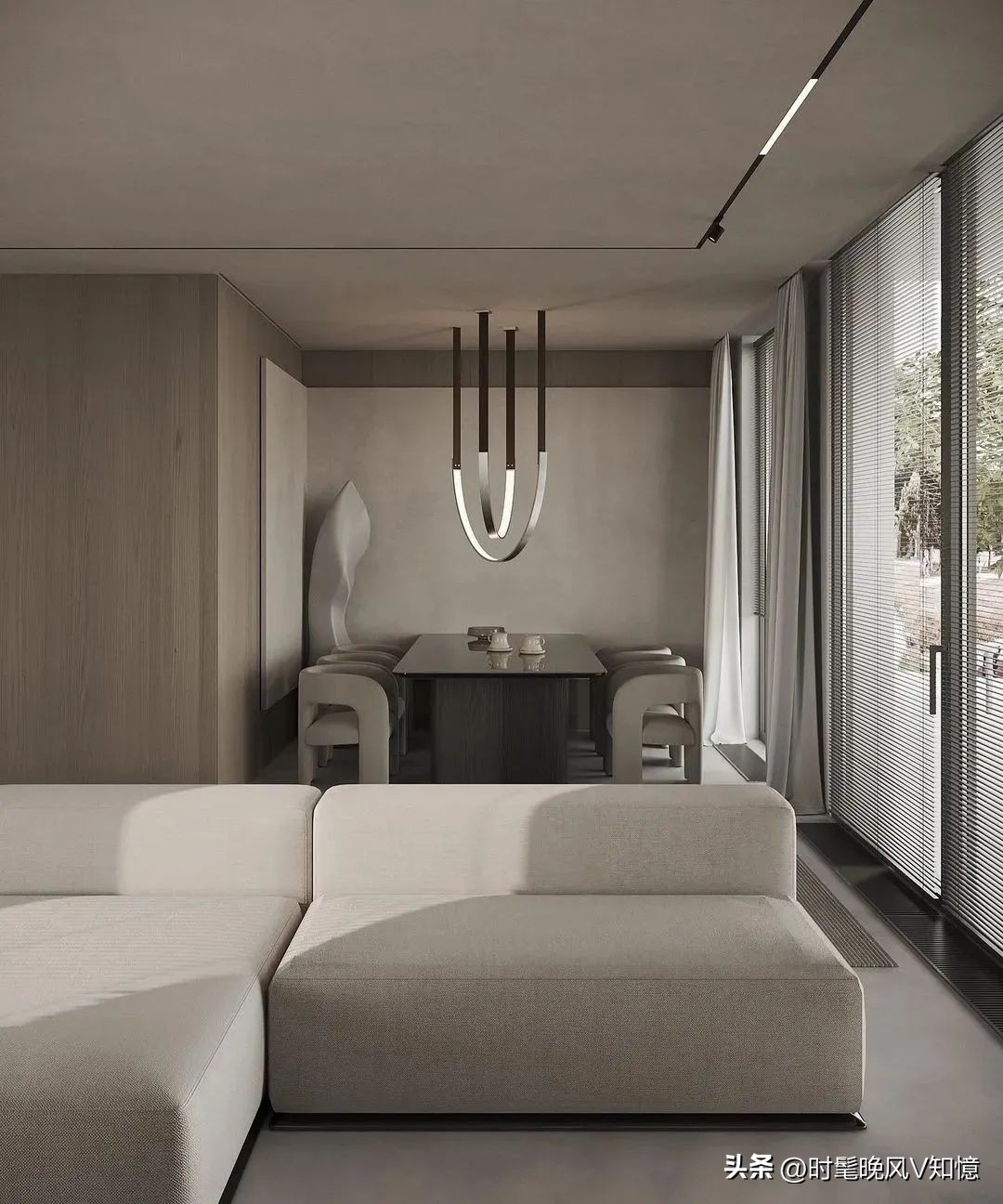 质感高级灰极简至奢的浪漫,客厅阳光房高级灰极简