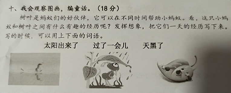 二年级期末复习看图写话最后一篇,期末看图写话一年级